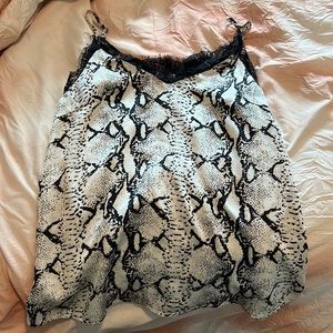 Lace snake skin cami top